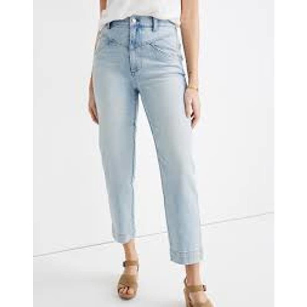 Madewell Tapered Yoke Light Wash High Waist Mom Jeans Women's Size 29